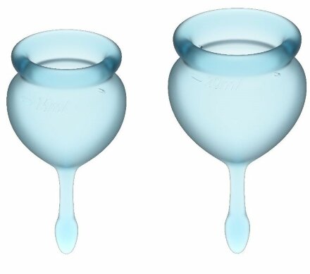 Набор голубых менструальных чаш Feel good Menstrual Cup 
