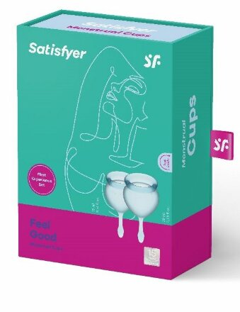 Набор голубых менструальных чаш Feel good Menstrual Cup 