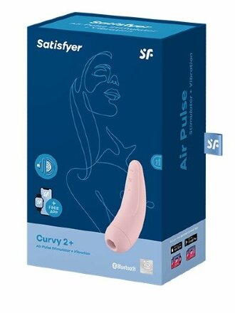 Розовый вакуум-волновой стимулятор Satisfyer Curvy 2+ 