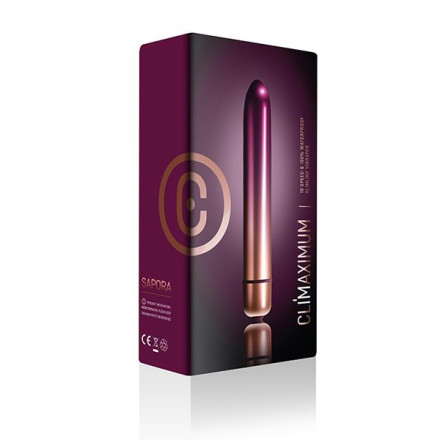 Фиолетовый мини-вибратор Climaximum Sapora - 13,5 см. 