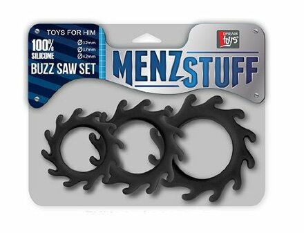 Набор из 3 эрекционных колец MENZSTUFF BUZZ SAW COCK RING SET 