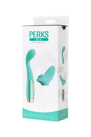 Нереалистичный вибратор Le Stelle PERKS SERIES EX-4 с 2 сменными насадками 