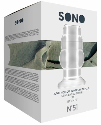 Прозрачная анальная пробка с тоннелем №51 Large Hollow Tunnel Butt Plug 5 Inch - 12,7 см. 