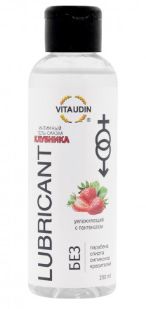 Интимный гель-смазка на водной основе VITA UDIN с ароматом клубники - 200 мл. 