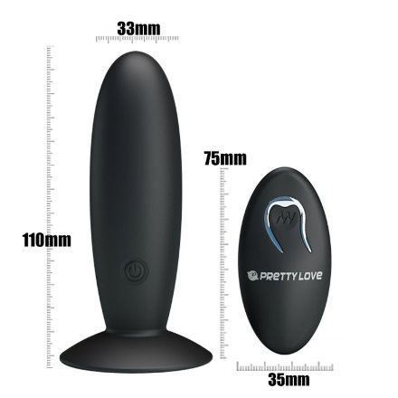 Анальная пробка с вибрацией и пультом управления Remote Control Vibrating Plug - 11 см. 