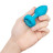 Бирюзовая анальная вибровтулка с кристаллом Vibrating Jewel Plug S/M - 10 см. 