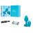 Бирюзовая анальная вибровтулка с кристаллом Vibrating Jewel Plug S/M - 10 см. 