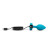Бирюзовая анальная вибровтулка с кристаллом Vibrating Jewel Plug S/M - 10 см. 