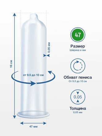Презервативы MY.SIZE размер 47 - 3 шт. 