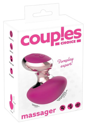 Ярко-розовый вибромассажер Couples Choice Massager 