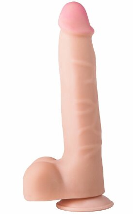 Рельефный фаллоимитатор из неоскин - 22,5 см. 