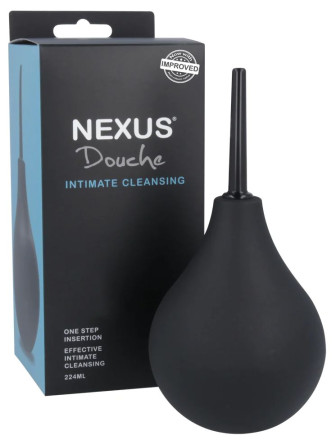 Черный анальный душ с обратным клапаном Non Return Valve Anal Douche 