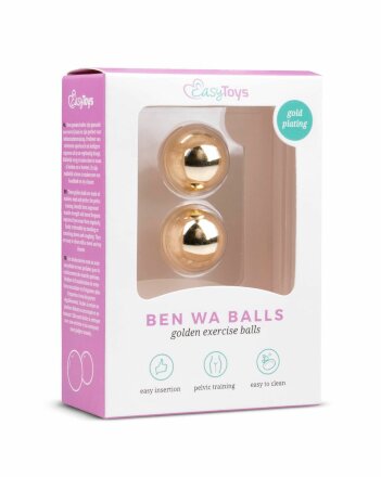 Золотистые вагинальные шарики без сцепки Ben Wa Balls 