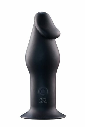 Черный анальный вибромассажер 5INCH RECHARGEABLE BUTTPLUG - 12,7 см. 