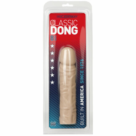 Классический телесный фаллос с рельефом Classic 8&quot; Dong - 20,3 см. 