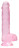 Розовый фаллоимитатор Realrock Crystal Clear 7 inch - 19 см. 