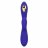 Фиолетовый вибратор с функцией электростимуляции Intimate E-Stimulator Dual Wand - 21,5 см. 