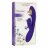 Фиолетовый вибратор с функцией электростимуляции Intimate E-Stimulator Dual Wand - 21,5 см. 