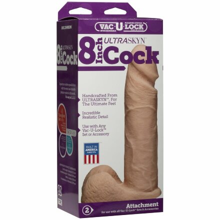 Ультрареалистичная насадка для трусиков Vac-U-Lock 8&quot; ULTRASKYN Cock - 20,57 см. 