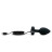 Черная анальная вибровтулка с кристаллом Vibrating Jewel Plug M/L - 10,5 см. 