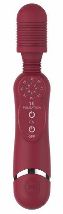 Красный универсальный массажер Silicone Massage Wand - 20 см. 