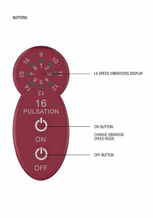 Красный универсальный массажер Silicone Massage Wand - 20 см. 