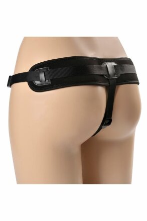 Черные трусики для страпона HARNESS Locker размера XS-M 