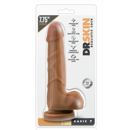 Фаллоимитатор-мулат Realistic Cock Basic 7 - 19,7 см. 