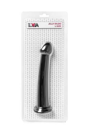 Черный нереалистичный фаллоимитатор Jelly Dildo L - 20 см. 