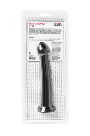 Черный нереалистичный фаллоимитатор Jelly Dildo L - 20 см. 