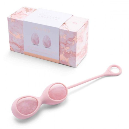 Тренажеры йони Le Wand Crystal Yoni Eggs из розового кварца 