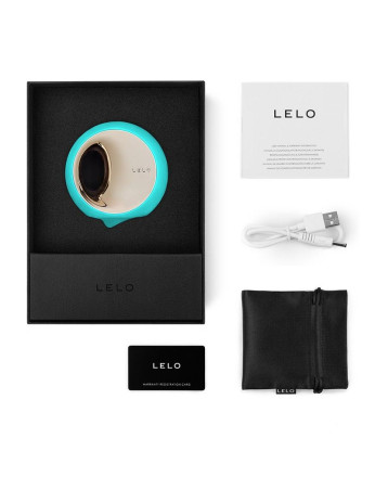 Аквамариновый клиторальный стимулятор Lelo Ora 3 