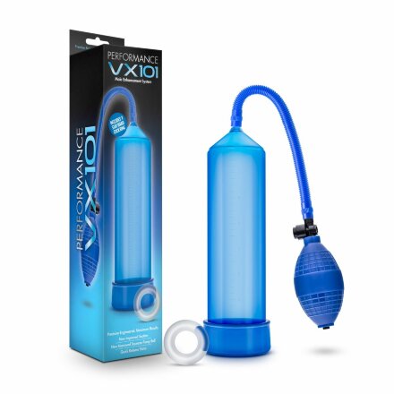 Синяя ручная вакуумная помпа Male Enhancement Pump 
