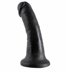 Чёрный фаллоимитатор с присоской 6&quot; Cock - 15,2 см.