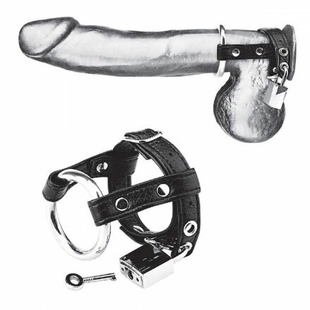 Утяжка на пенис на замочке Duo Cock And Ball Lock 