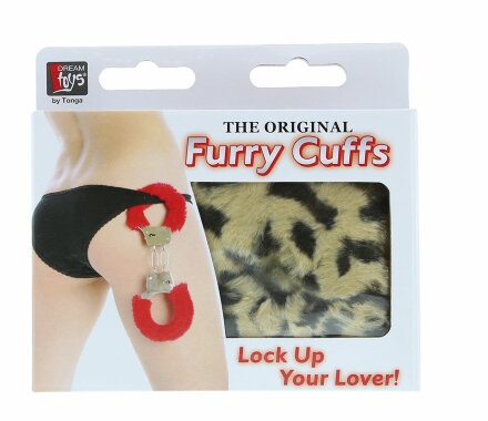 Леопардовые наручники METAL HANDCUFF WITH PLUSH LEOPARD 