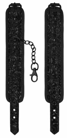 Черные поножи Luxury Ankle Cuffs 