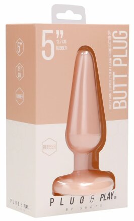 Телесная коническая анальная пробка Basic 5 Inch - 12,7 см. 