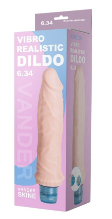 Телесный вибратор Vibro Realistic Cock Dildo - 17,5 см. 
