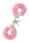 Металлические наручники с розовой меховой опушкой METAL HANDCUFF WITH PLUSH PINK 