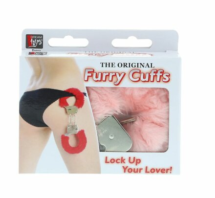 Металлические наручники с розовой меховой опушкой METAL HANDCUFF WITH PLUSH PINK 