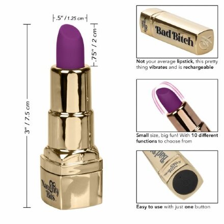 Мини-вибратор в виде тюбика помады Naughty Bits Bad Bitch Lipstick Vibrator 