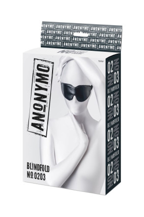 Черная маска Anonymo из искусственной кожи 