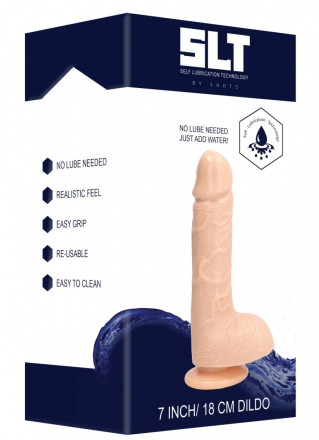 Телесный реалистичный фаллоимитатор Self Lubrication Dong 7 Inch - 21,7 см. 