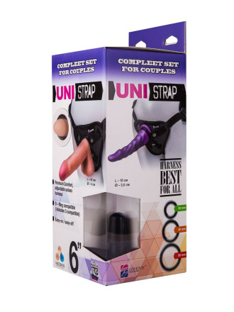 Трусики Harness с двумя насадками UNI strap - 17,5 и 18 см. 