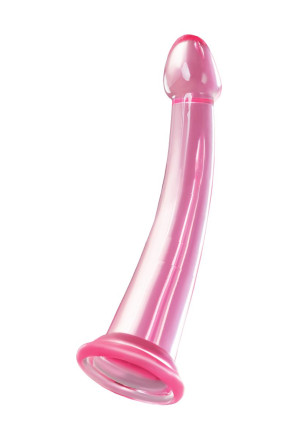 Розовый нереалистичный фаллоимитатор Jelly Dildo L - 20 см. 