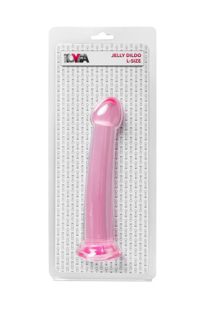Розовый нереалистичный фаллоимитатор Jelly Dildo L - 20 см. 