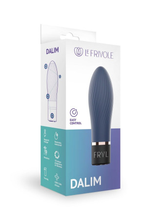 Темно-синий мини-вибратор Dalim - 10 см. 