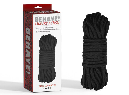 Черная веревка для шибари Bind Love Rope - 10 м. 