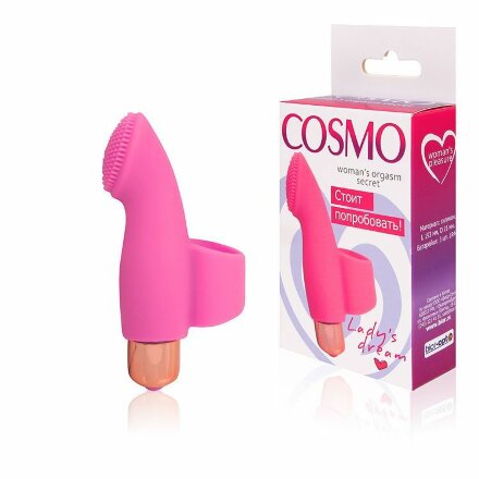 Розовый клиторальный стимулятор Cosmo 
